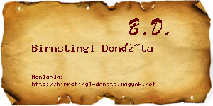Birnstingl Donáta névjegykártya